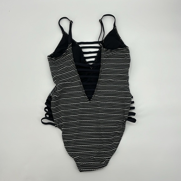 Jantzen‎ Women's Sport Jacquard Pointelle Strappy One Piece Swimsuit size Large - Picture 8 of 9